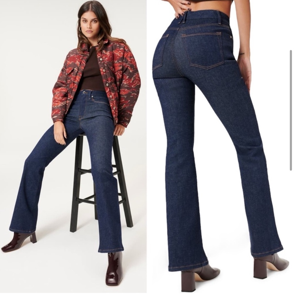 Good American Always Fits Classic Bootcut Jeans Size 14-18 High Rise M7.